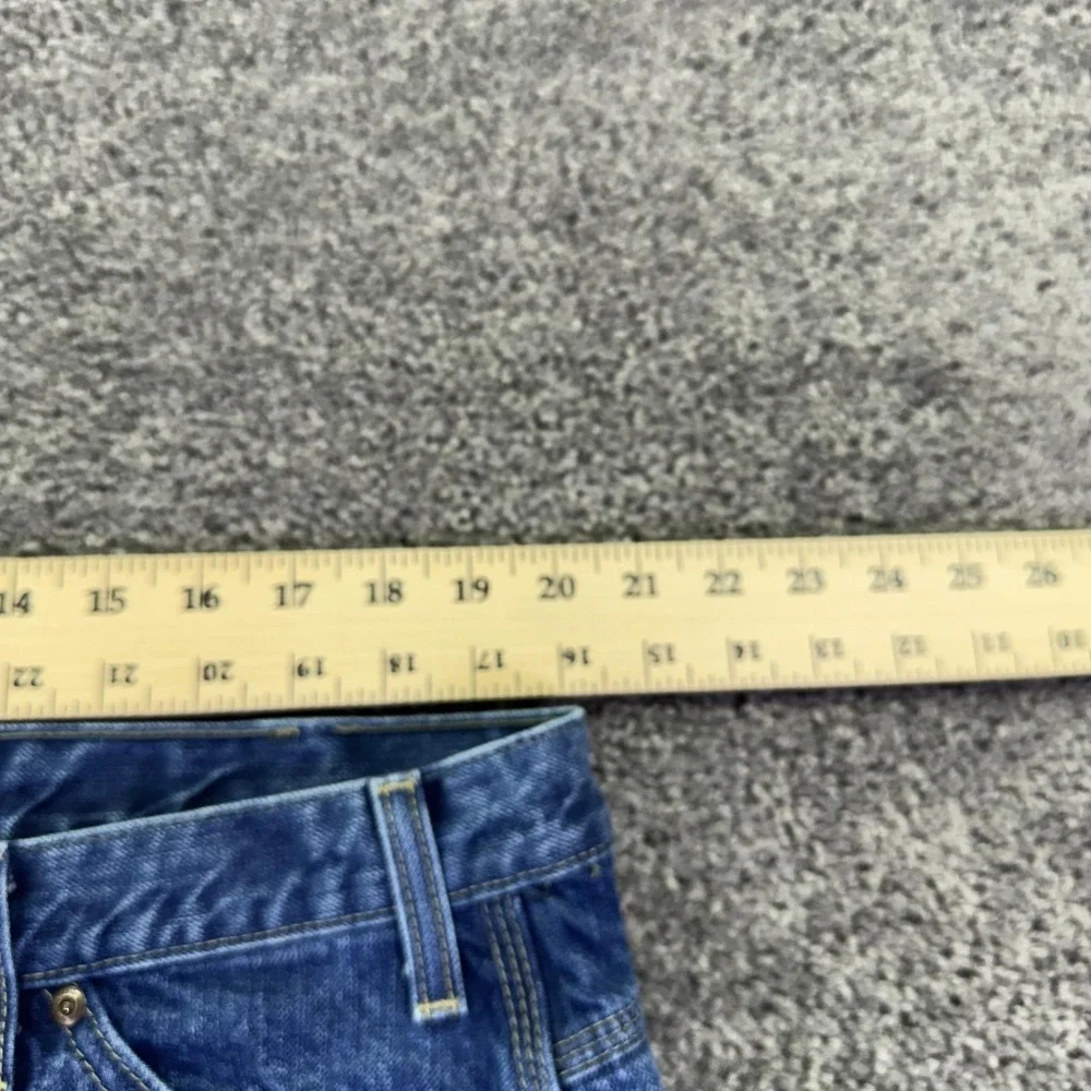 Dickies Jeans Mens 42x30 Blue Relaxed Straight Denim Carpenter Workwear Logo